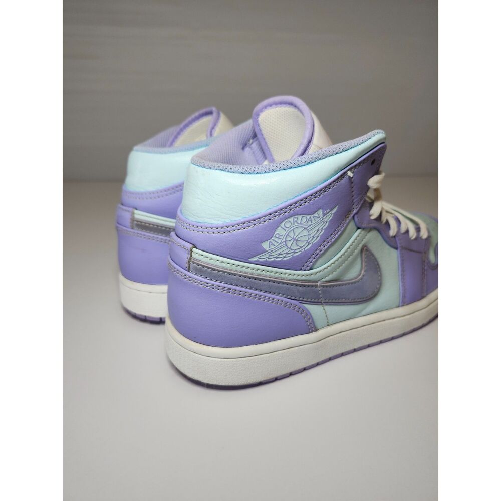 Jordan Air Jordan 1 Mid Men’s Purple Blue 9.5 Athletic Sneaker Streetwear - Picture 12 of 16
